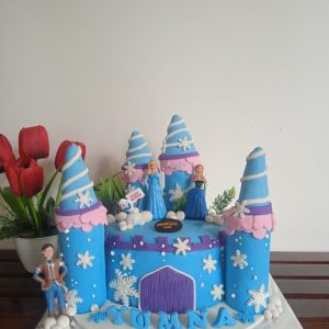 Kue Ulang Tahun Custom Fondant Tema Frozen