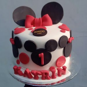 Kue Ulang Tahun Custom Cake Fondan Tema Mickey Mouse