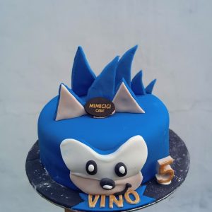 Kue Ulang Tahun Custom Cake Fondan Tema Sonic