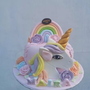Kue Ulang Tahun Custom Cake Fondan Tema Unicorn