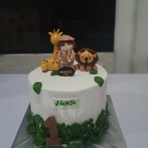 Kue Ulang Tahun Custom Cake Fondan Tema Zoo