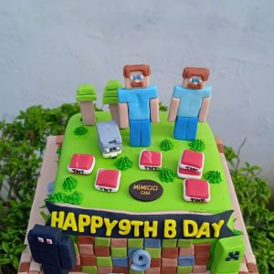 Kue Ulang Tahun Custom Cake Kotak Tema Roblox
