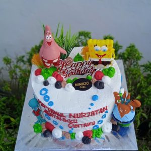 Kue Ulang Tahun Custom Cake Tema Spongebob