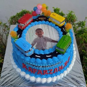 Kue Ulang Tahun Custom Cake Tema Tayo + Custom Edible