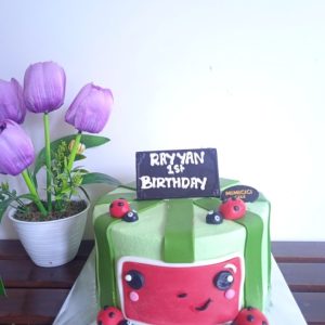 Kue Ulang Tahun Custom Tema Coco Melon