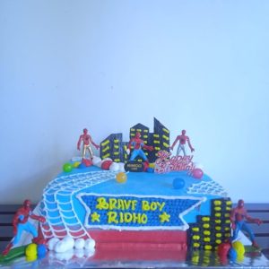 Kue Ulang Tahun Custom Kotak Tema Spiderman