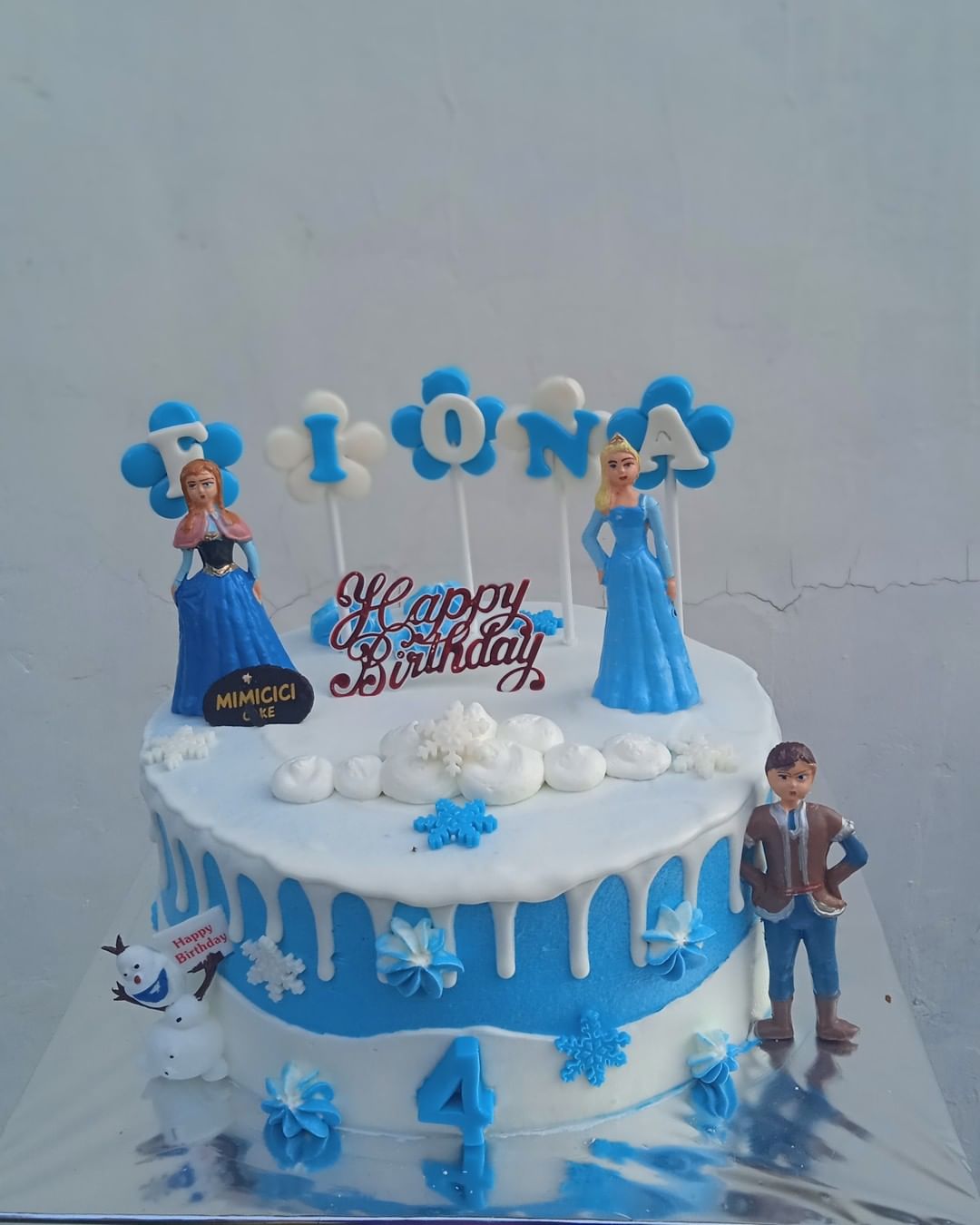 Kue Ulang Tahun Custom Cake Tema Frozen