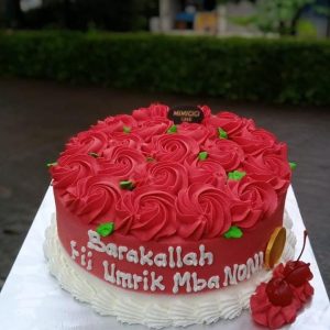 Kue Ulang Tahun Custom Cake Tema Mawar