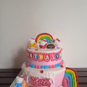 Kue Ulang Tahun Tingkat Tema Hello Kitty