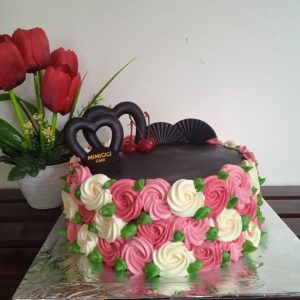 Wedding Cake Hiasan Bunga Tepi