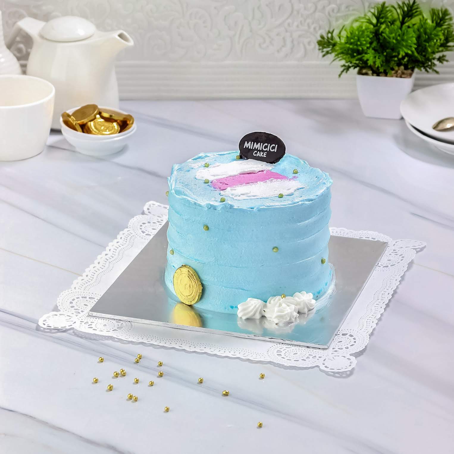 Korean Bento Cake Blue Ocean by Mimicici Cake