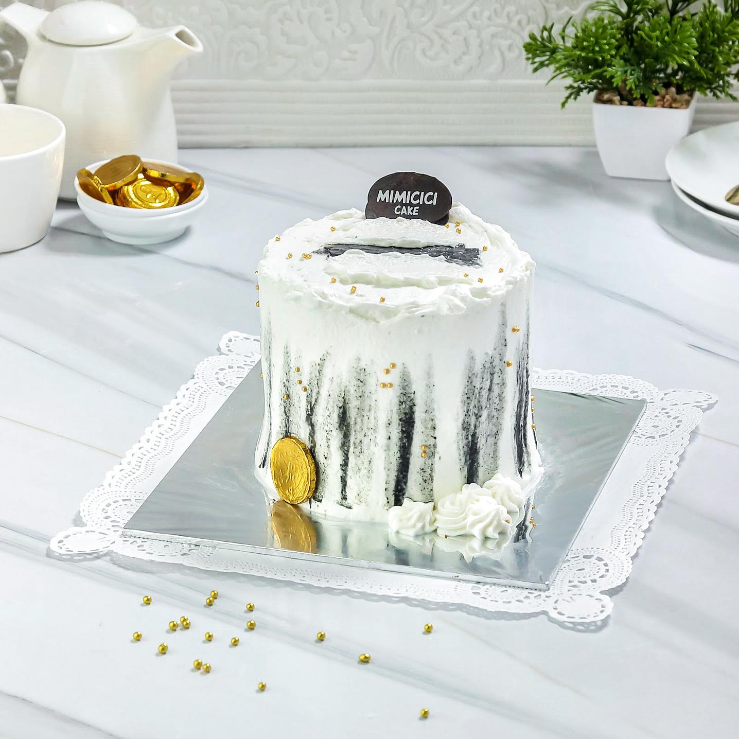 Korean Bento Cake Black Stripe by Mimicici Cake