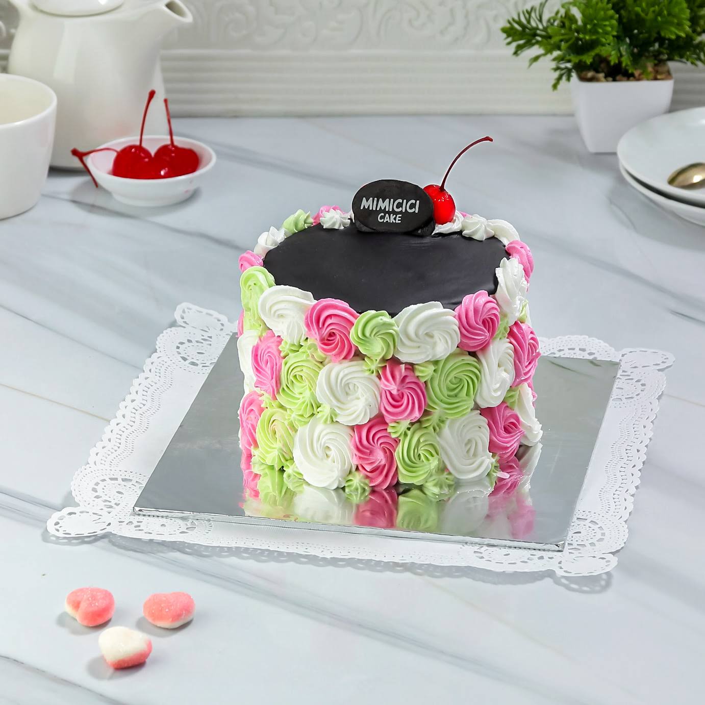 Korean Bento Cake Flower Cream Edition by Mimicici Cake