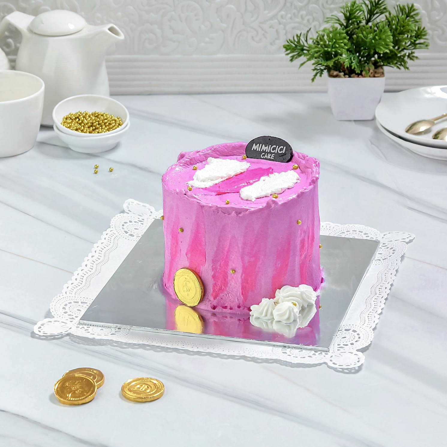 Korean Bento Cake Purple Little Pink  by Mimicici Cake