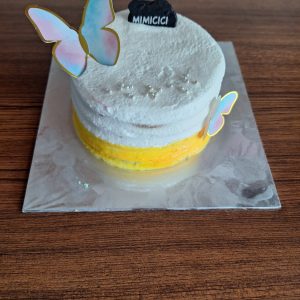 Kue Ulang Tahun Butterfly Yellow Cake Ukuran 12 cm