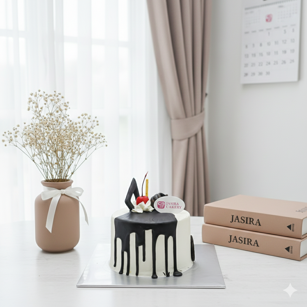 Classic Harmony Dripcake 12cm by Jasira Cakery