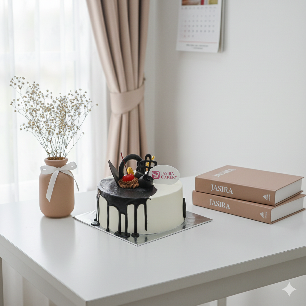 Classic Harmony Drip Cake 16cm by Jasira Cakery