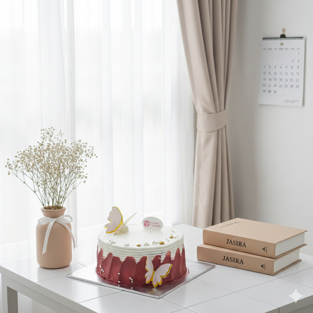 Velvet Bloom Cake 16cm by Jasira Cakery