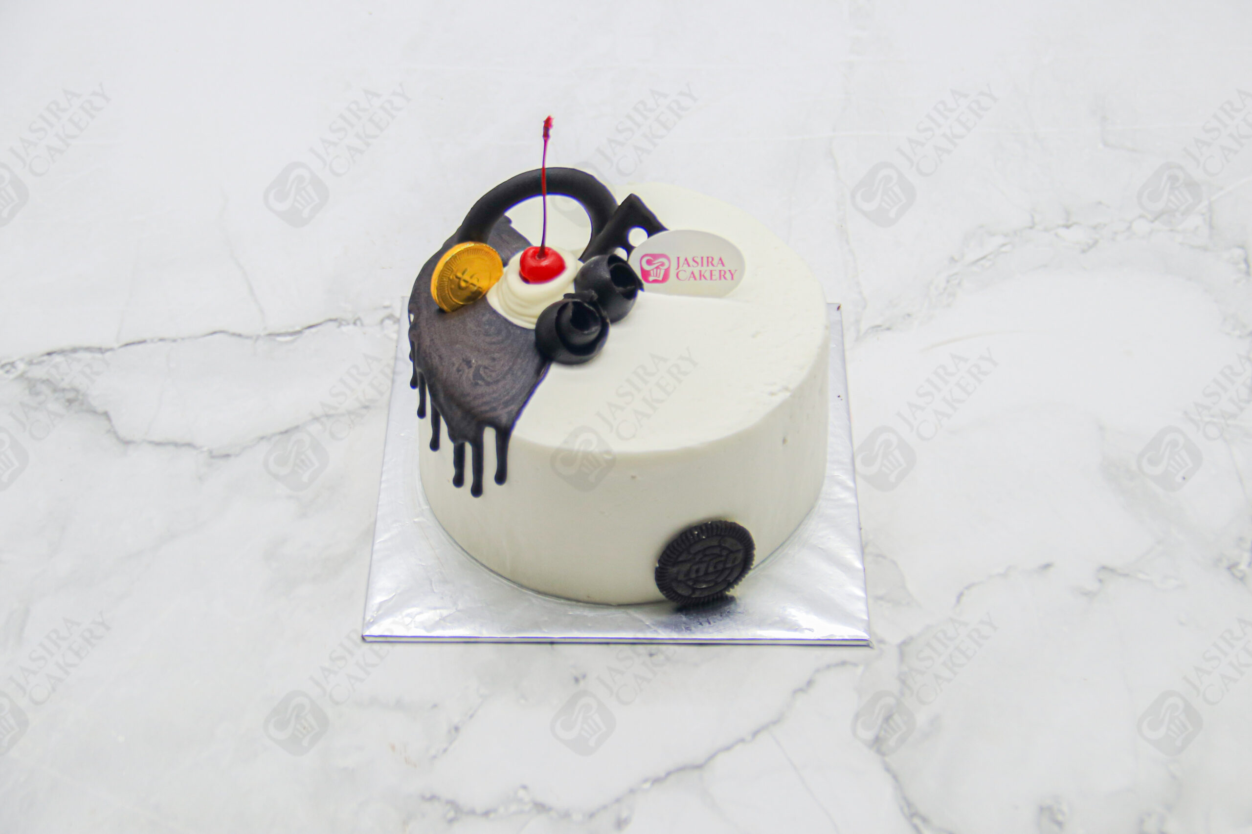 Classic Harmony Drip Cake 16cm by Jasira Cakery - Image 4