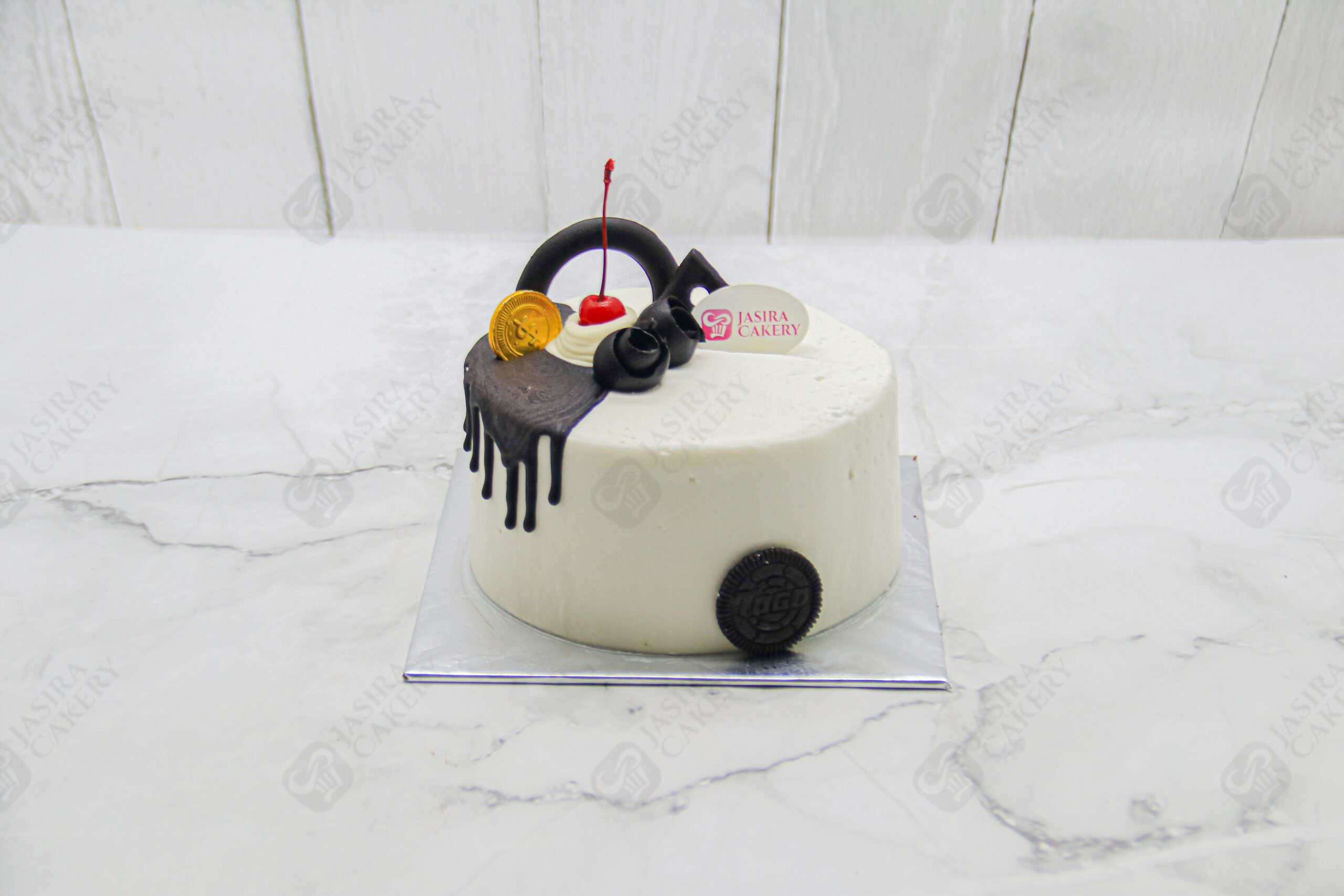 Classic Harmony Drip Cake 16cm by Jasira Cakery - Image 3
