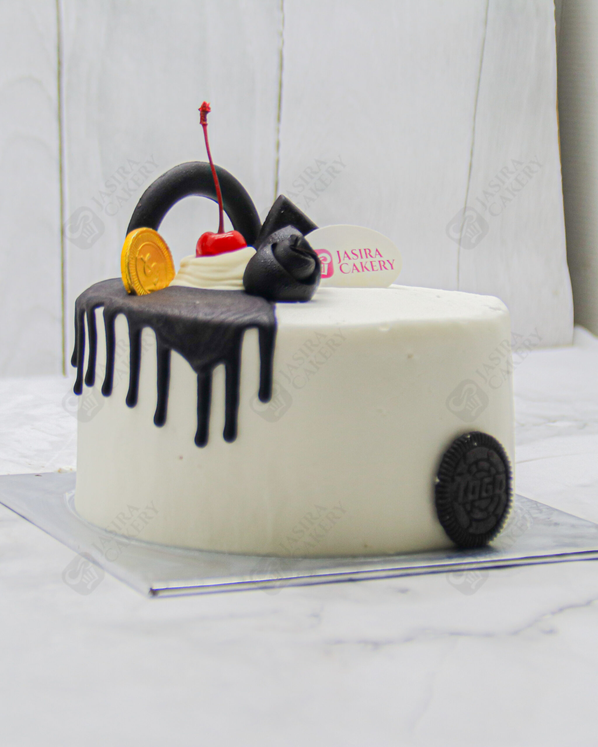 Classic Harmony Drip Cake 16cm by Jasira Cakery - Image 2