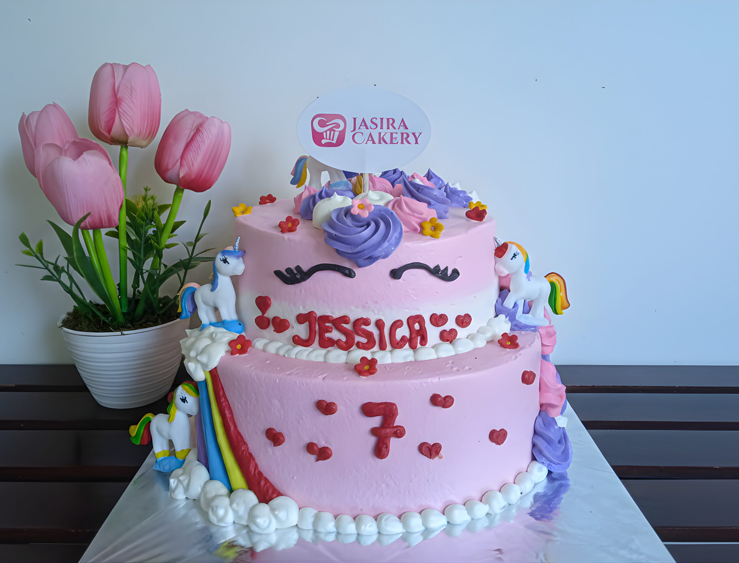 Custom Cake 2 tingkat Tema Little Pony by Jasira Cakery