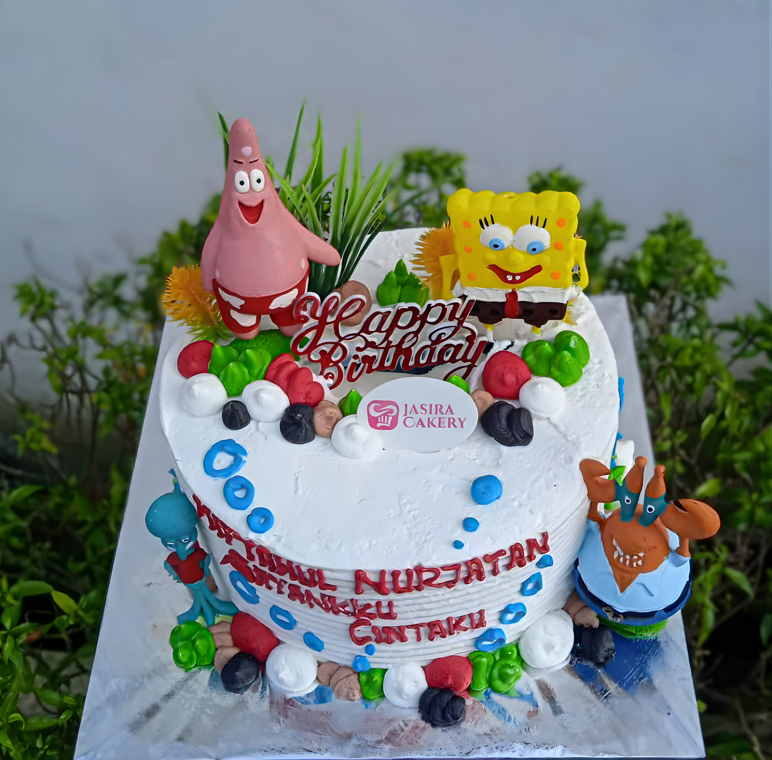 Custom Cake Tema Spongebob by Jasira Cakery