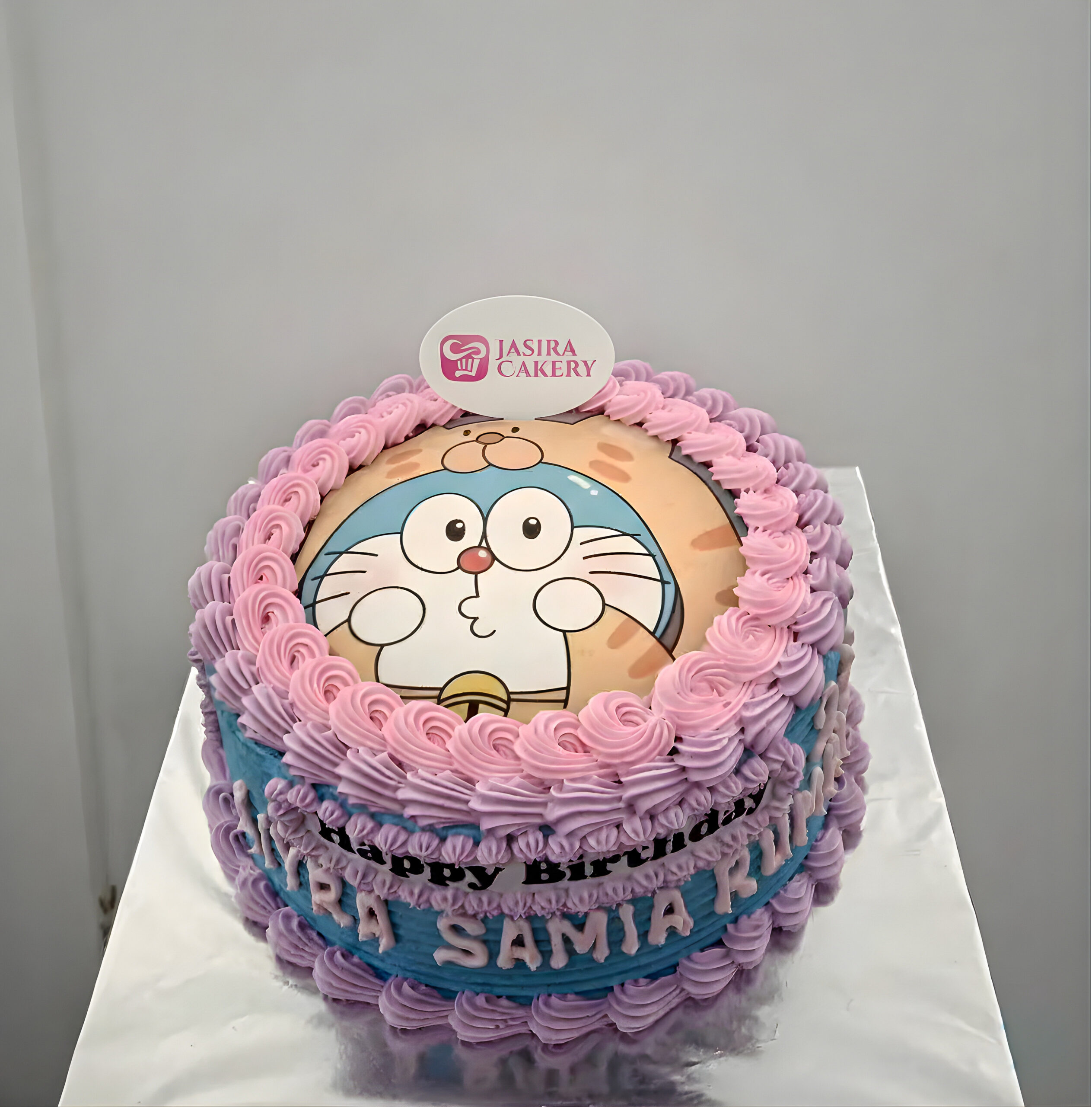 Custom Cake Edible Doraemon by Jasira Cakery