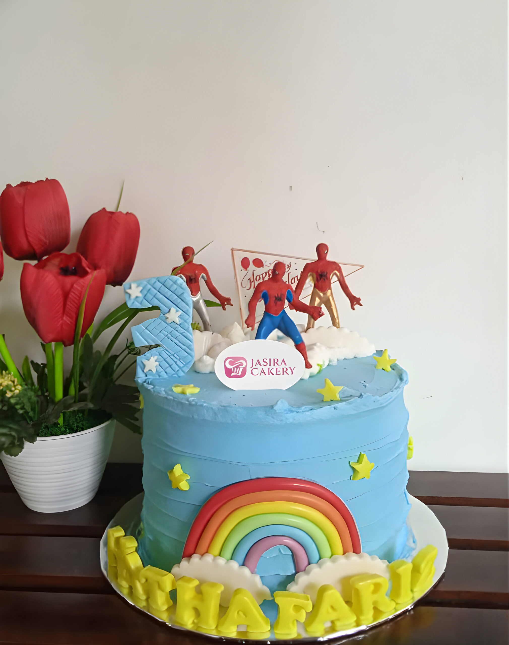 Custom Cake Tema Spiderman by Jasira Cakery