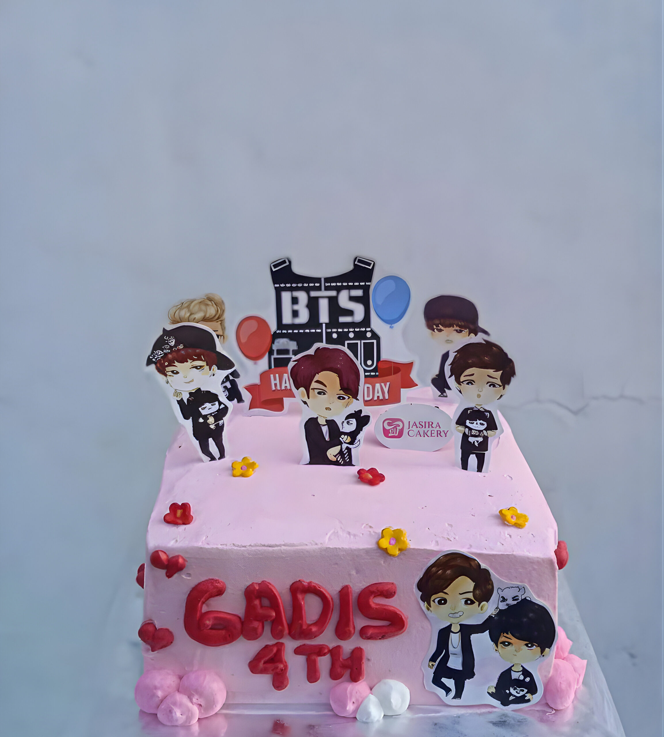Custom Cake Tema BTS by Jasira Cakery