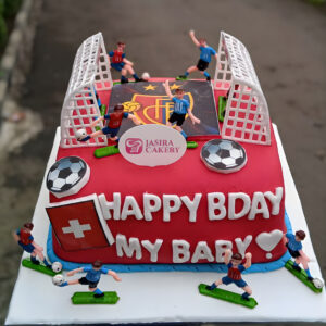 Custom Cake Fondant Tema Sepak Bola by Jasira Cakery