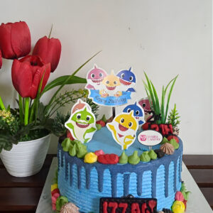 Custom Cake Tema Baby Shark by Jasira Cakery