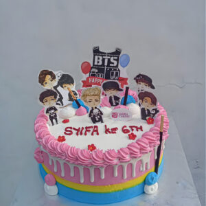Custom Cake Tema BTS by Jasira Cakery