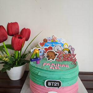 Custom Cake Tema BT21 by Jasira Cakery