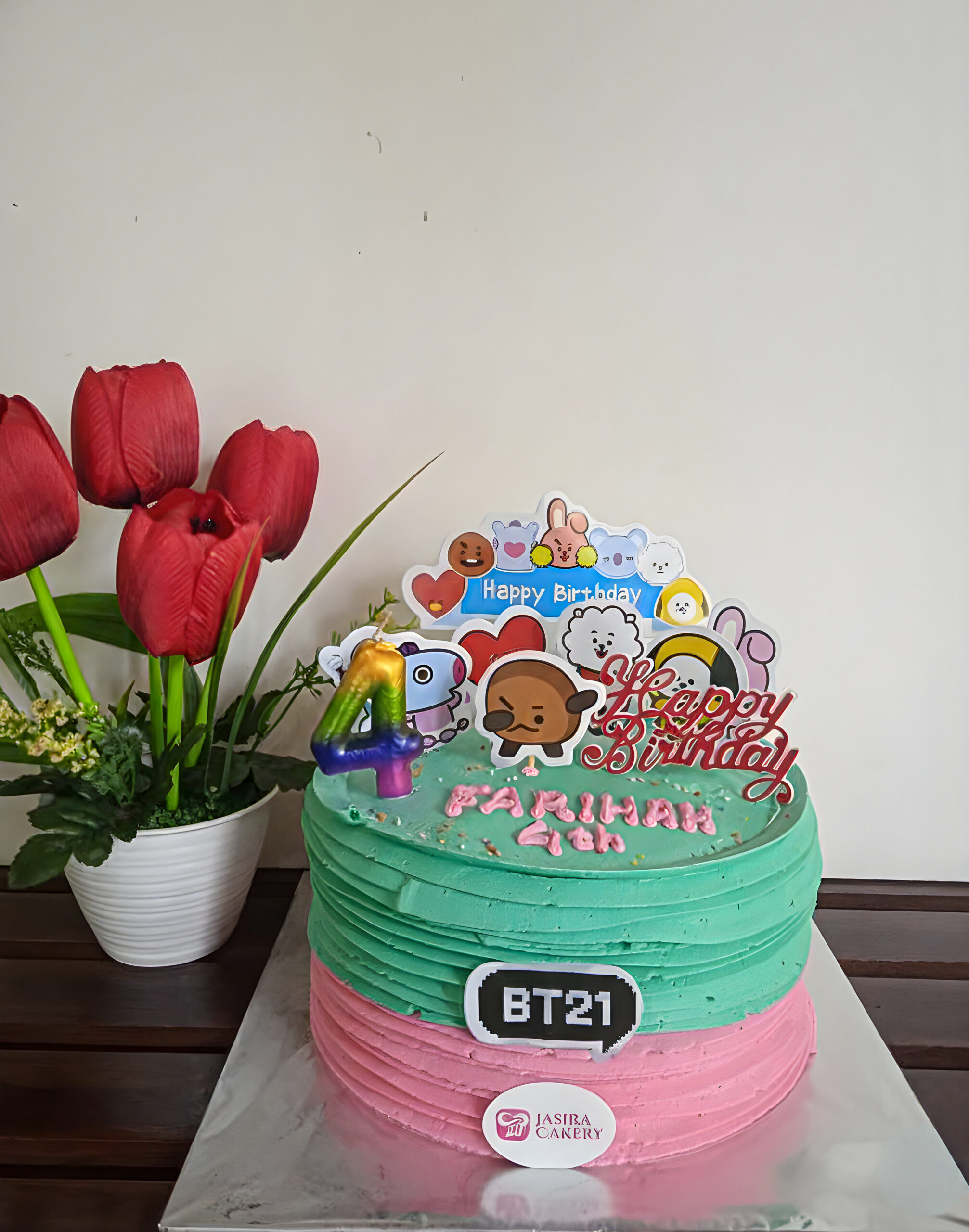 Custom Cake Tema BT21 by Jasira Cakery