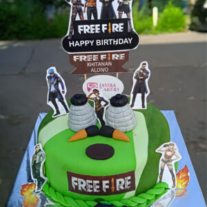 Custom Cake Fondant Tema Free Fire by Jasira Cakery