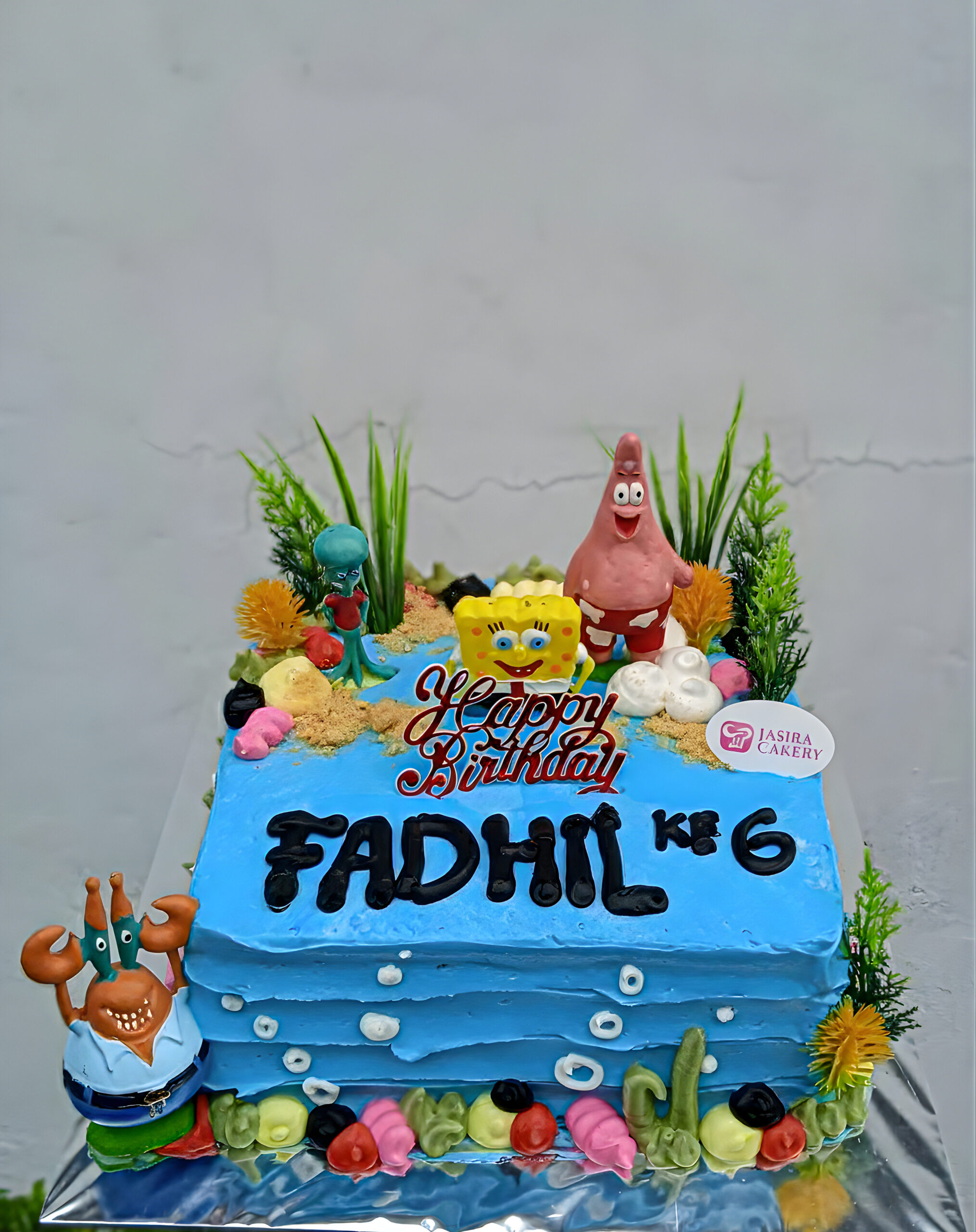 Custom Cake Tema Spongebob by Jasira Cakery