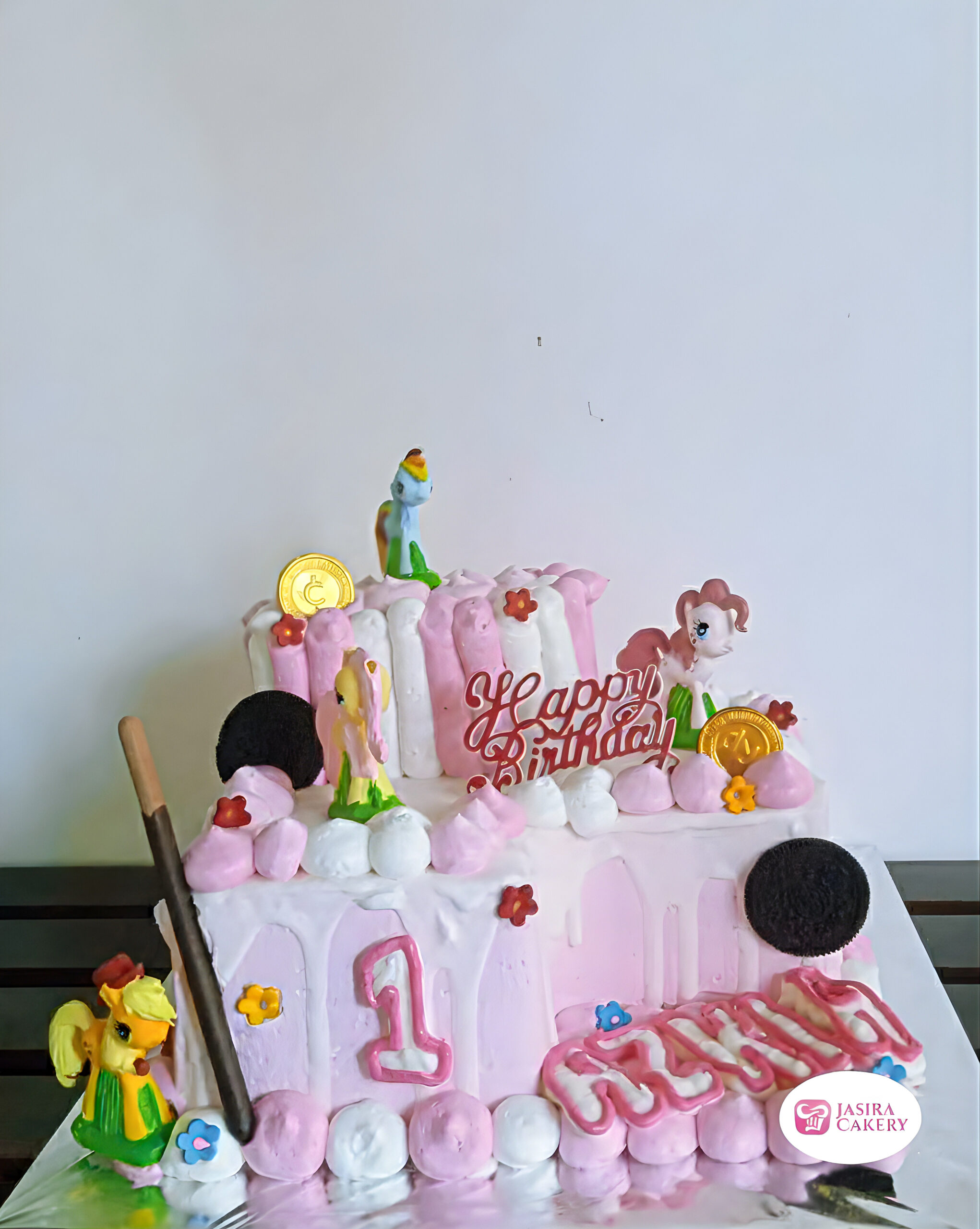 Custom Cake 2 Tingkat Tema Little Pony by Jasira Cakery