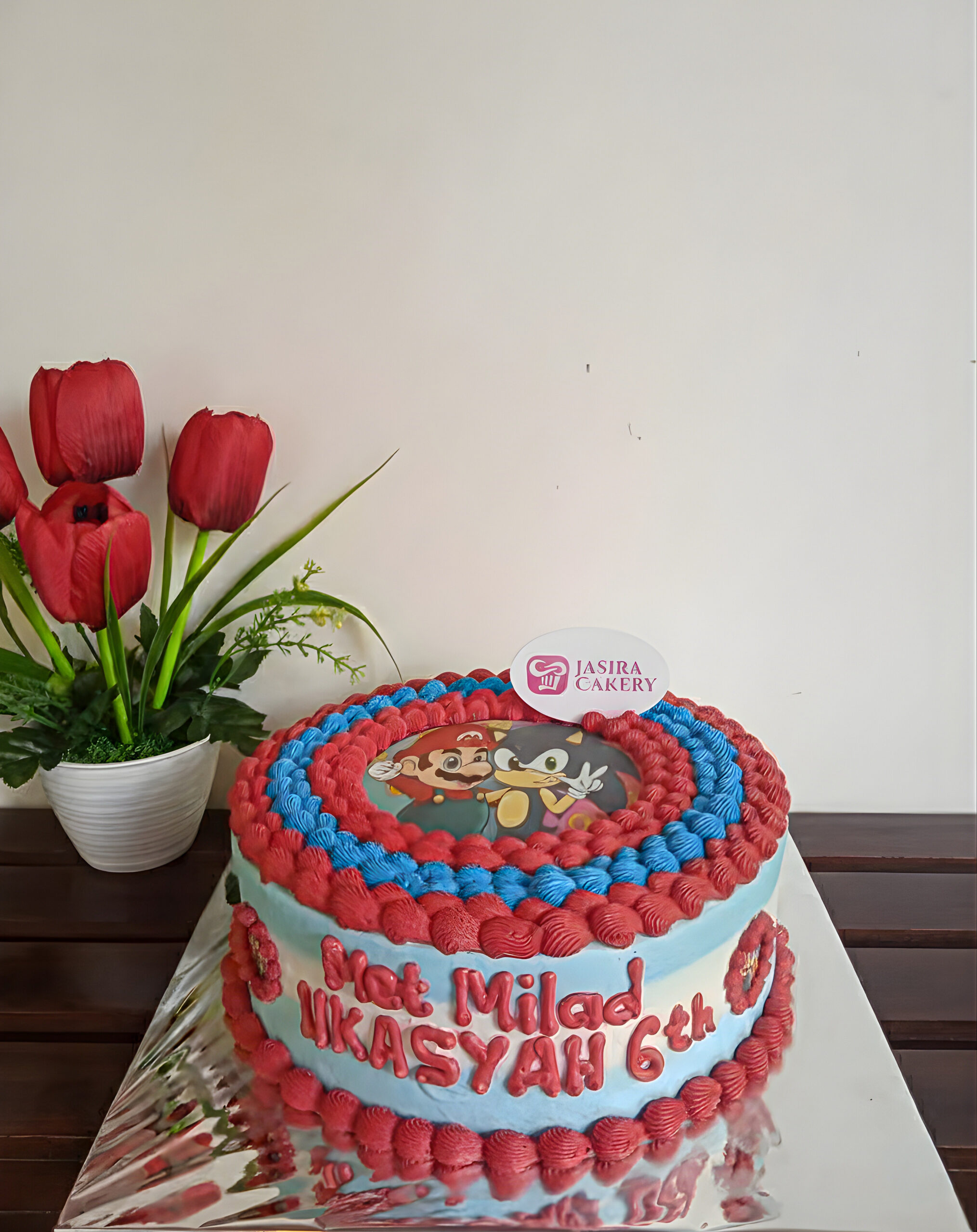 Custom Cake Tema Edible Super Mario by Jasira Cakery