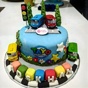 Custom Cake Fondant Tema Tayo by Jasira Cakery