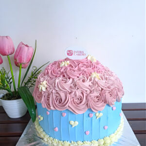 Custom Wedding Cake Hiasan Bunga by Jasira Cakery