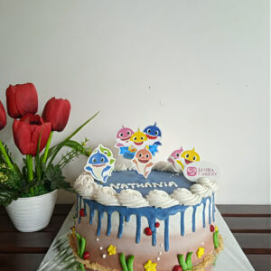 Custom Cake Tema Baby Shark by Jasira Cakery