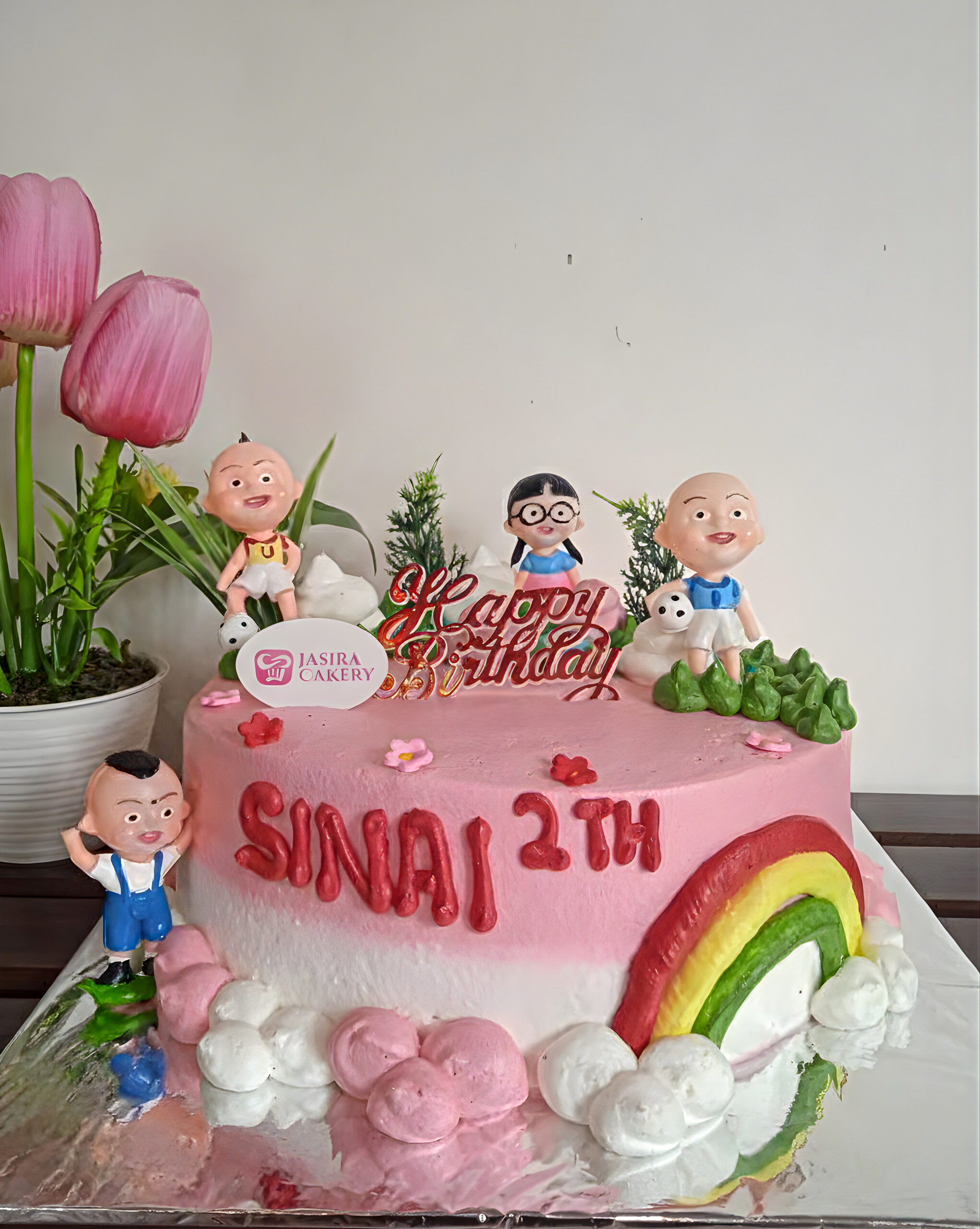 Custom Cake Tema Upin-Ipin by Jasira Cakery