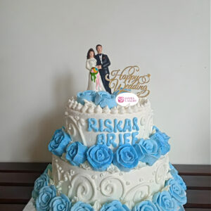 Custom Wedding Cake 2 Tingkat by Jasira Cakery