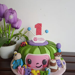 Custom Cake Fondant Tema Cocomelon by Jasira Cakery