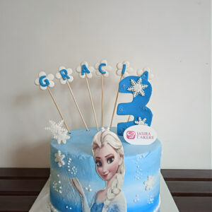 Custom Cake Tema Frozen by Jasira Cakery