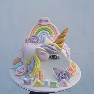 Custom Cake Fondant Tema Unicorn by Jasira Cakery