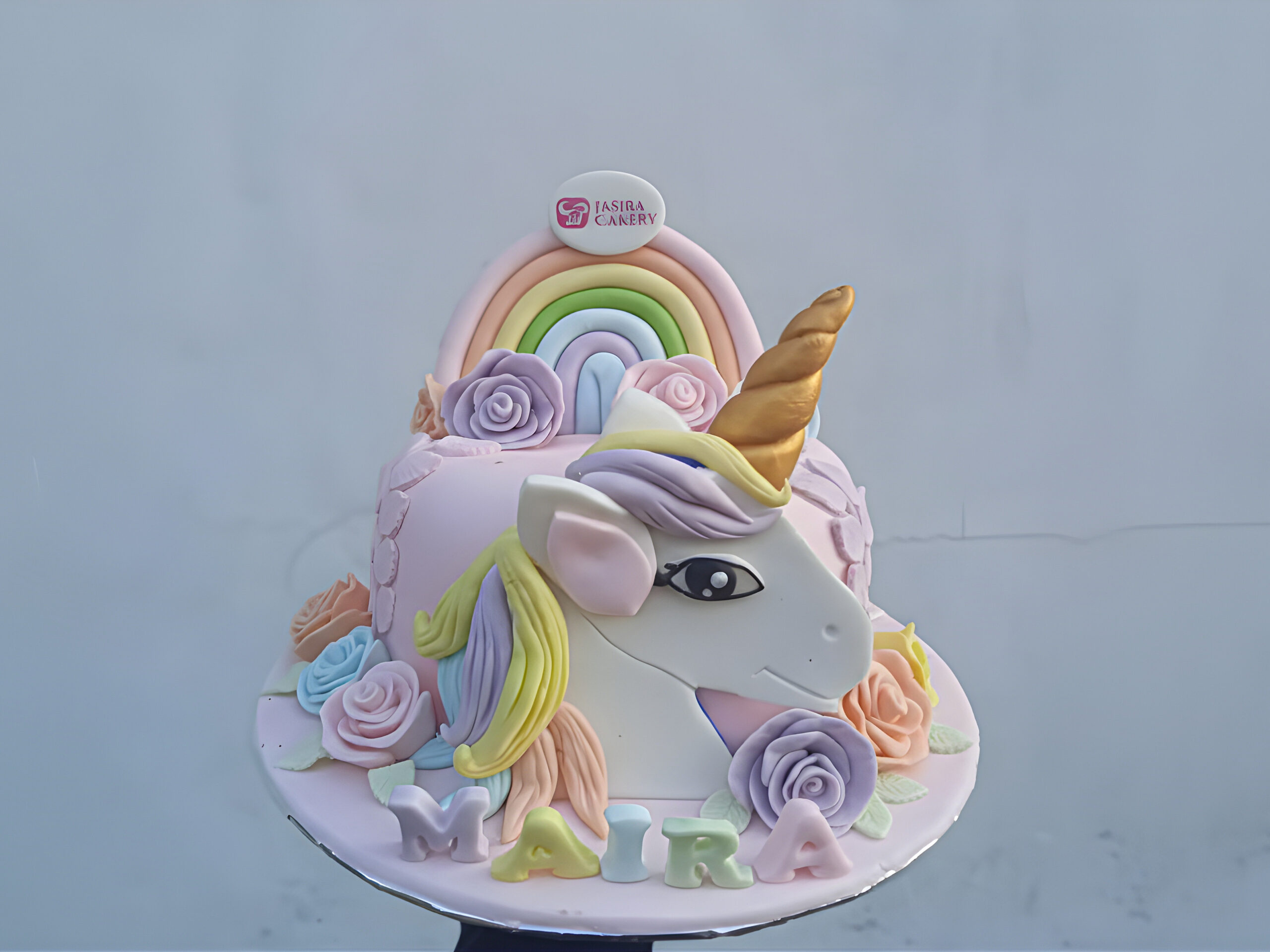 Custom Cake Fondant Tema Unicorn by Jasira Cakery