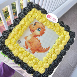 Custom Edible Cake Kotak Dinosaurus by Jasira Cakery