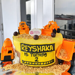 Custom Cake Tema Escavator by Jasira Cakery
